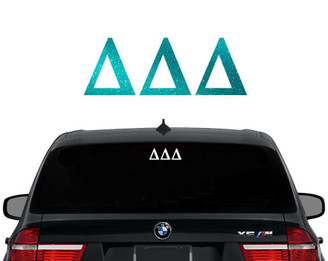  TriDelta Delta Delta Delta Greek Letters Sorority Decal Laptop Sticker Car Decal 