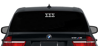 TriSigma Sigma Sigma Sigma Greek Letters Sorority Decal Laptop Sticker Car Decal