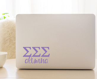 TriSigma Sigma Sigma Sigma Letters Alumna Sorority Decal Laptop Sticker Car Decal