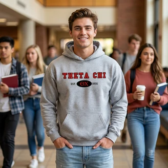 Theta Chi Oval Classic Hooded Sweatshirts