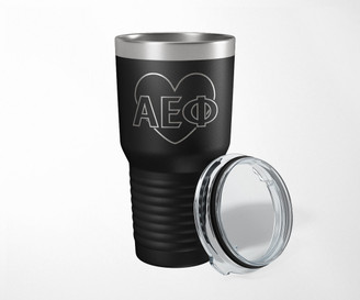 Alpha Epsilon Phi AEPhi Heart Stainless Steel Laser Engraved Tumbler-30 ounces