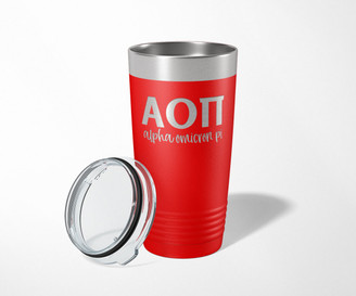 AOII Alpha Omicron Pi Classic Stainless Steel Laser Engraved Tumbler-20 ounces