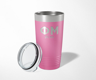 Phi Mu Classic Stainless Steel Laser Engraved Tumbler-20 ounces