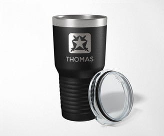 Pi Kappa Phi Custom Star Shield Stainless Steel Laser Engraved Tumbler-30 ounces