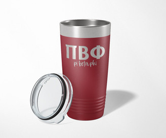 PiPhi Pi Beta Phi Classic Stainless Steel Laser Engraved Tumbler-30 ounces