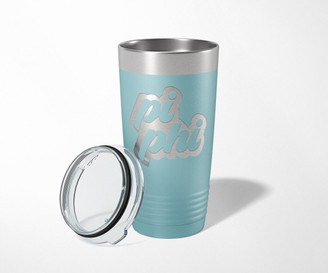 PiPhi Pi Beta Phi Retro Script Stainless Steel Laser Engraved Tumbler-30 ounces