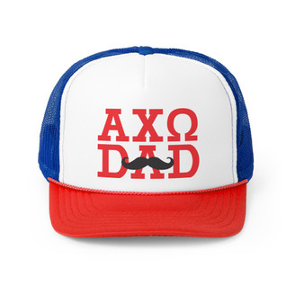 Alpha Chi Omega Dad Stache Trucker Caps