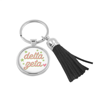 Delta Zeta Stars Tassel Keychain