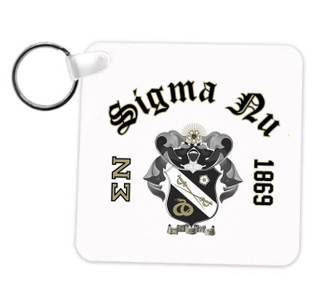 Sigma Nu Crest Key Chain