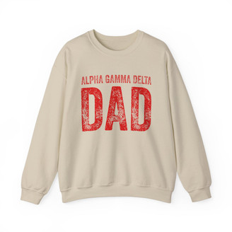 Alpha Gamma Delta Dad Crewneck Sweatshirts