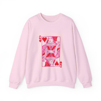  Queen of Hearts Pin Crewneck Sweatshirts 
