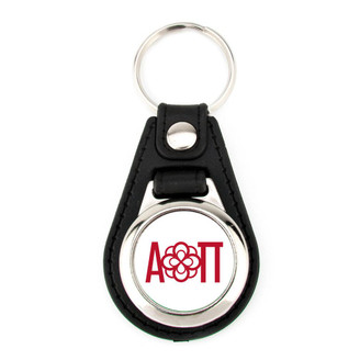  Alpha Omicron Pi Leatherette Teardrop Keychain 