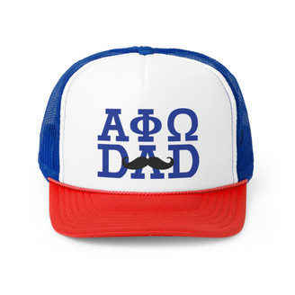 Alpha Phi Omega Dad Stache Trucker Caps