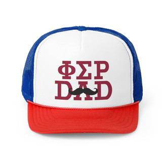  Phi Sigma Rho Dad Stache Trucker Caps 