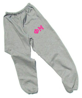 Phi Mu Lettered Thigh Sweatpants