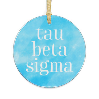 Round Tau Beta Sigma Watercolor Acrylic Ornaments