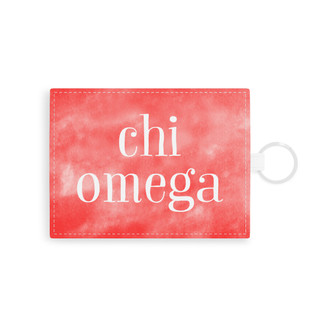 Chi Omega Leather Card Holder