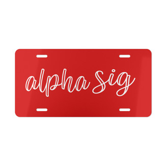 Alpha Sigma Alpha Kem License Plate