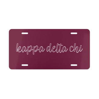 Kappa Delta Chi Kem License Plate
