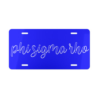 Phi Sigma Rho Kem License Plate
