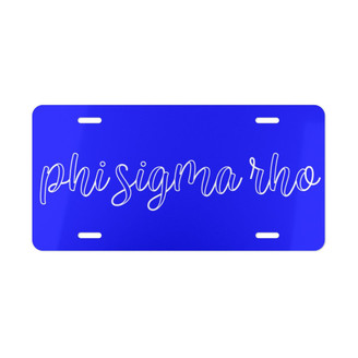  Phi Sigma Rho Kem License Plate 