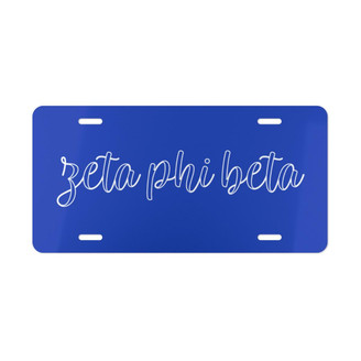  Zeta Phi Beta Kem License Plate 