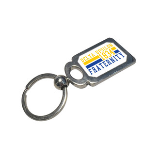 Delta Upsilon Chrome Established Key Chain