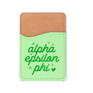  Alpha Epsilon Phi Stars Leatherette Card Pouch Phone Wallet 