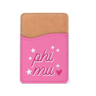  Phi Mu Stars Leatherette Card Pouch Phone Wallet 