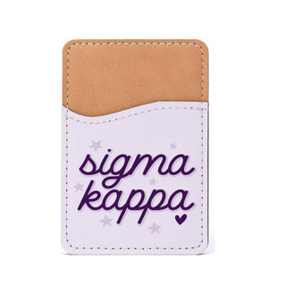 Sigma Kappa Stars Leatherette Card Pouch Phone Wallet