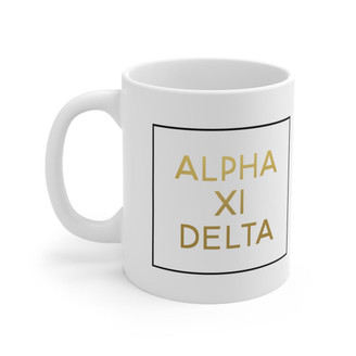  Alpha Xi Delta Gold Box Coffee Mugs 