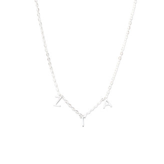 Zeta Tau Alpha Silver Letter Necklaces