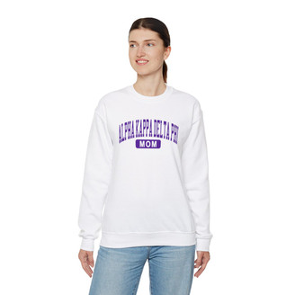 alpha Kappa Delta Phi Mom Varsity Crewneck Sweatshirts