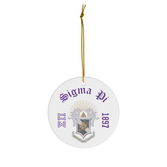 Sigma Pi Ceramic Ornaments, 3 Shapes To Choose From