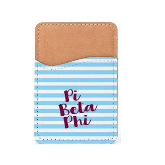 Pi Beta Phi Horizontal Stripes Leatherette Card Pouch Phone Wallet 