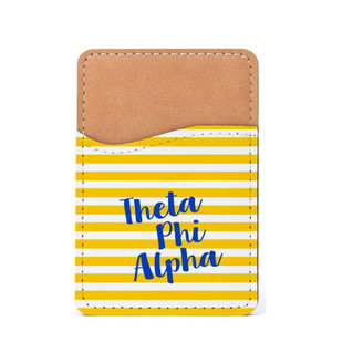  Theta Phi Alpha Horizontal Stripes Leatherette Card Pouch Phone Wallet 