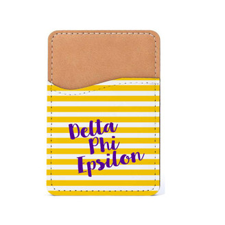  Delta Phi Epsilon Horizontal Stripes Leatherette Card Pouch Phone Wallet 