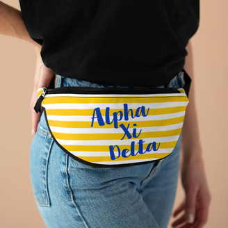 Alpha Xi Delta Striped Fanny Pack