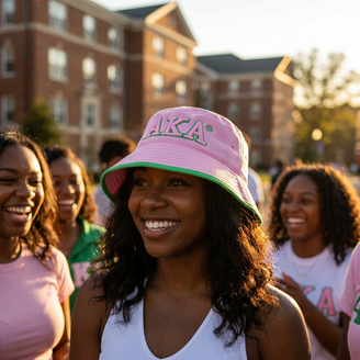 Alpha Kappa Alpha Floppy Bucket Hat