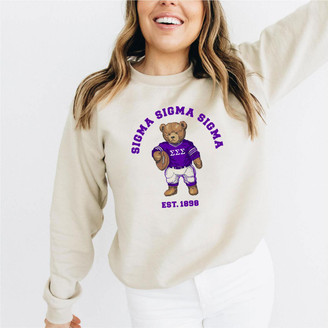  Sigma Sigma Sigma Teddy Bear Crewneck Sweatshirt 