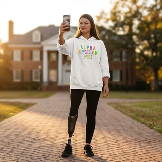 Sorority Vintage Rainbow Hoodie