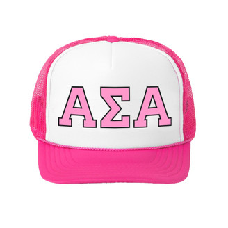 Alpha Sigma Alpha Greek Letter Trucker Caps