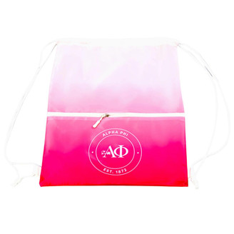 Sorority Shop Alpha Phi Drawstring Cinch Bag 