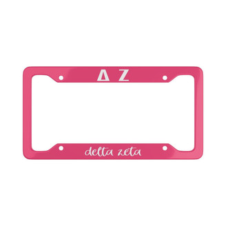  Delta Zeta Pink License Plate Frame - New 