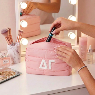 Delta Gamma Puffer Style Makeup Bag