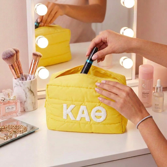 Kappa Alpha Theta Puffer Style Makeup Bag