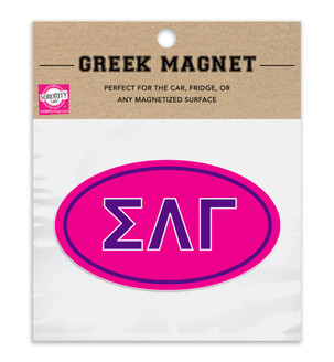 Sorority Shop Sigma Lambda Gamma Oval Fraternity Car Magnet Set of 2 