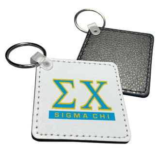 Sigma Chi Faux Leather Key Chain