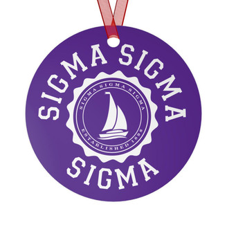 Sigma Sigma Sigma Metal Christmas Ornaments