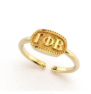 Chic Greek- Shawn Paul Gamma Phi Beta Athena Oval Adjustable Ring 